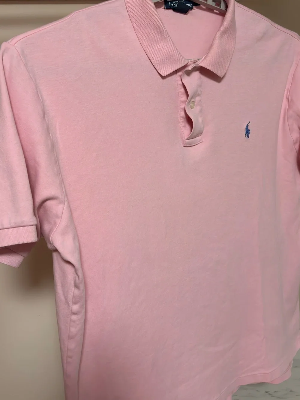 Ralph Lauren Pink Short-Sleeve Polo with Blue Pony